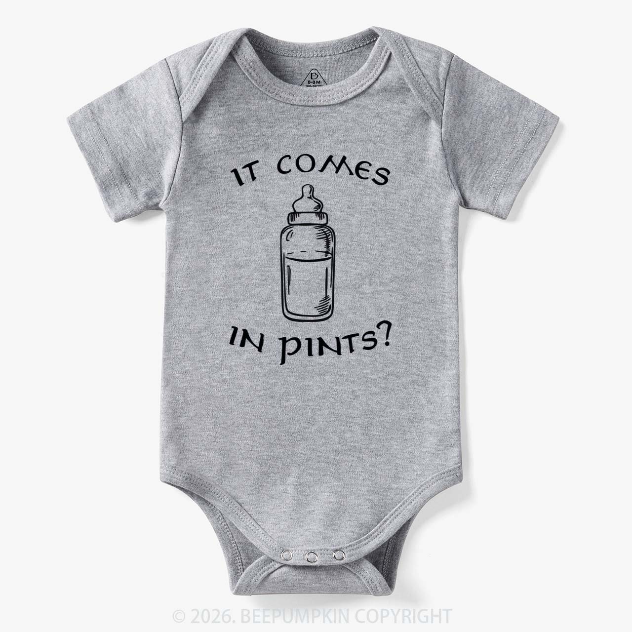 Milk by the Pint Funny Bodysuit