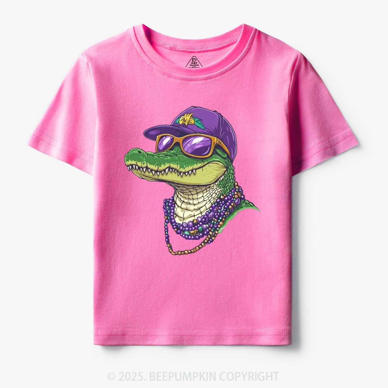 Alligator Mardi Gras Toddler&Kid's Tees Beepumpkin