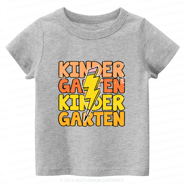 Kindergarten Lightning Bolt Back To School Shirt 