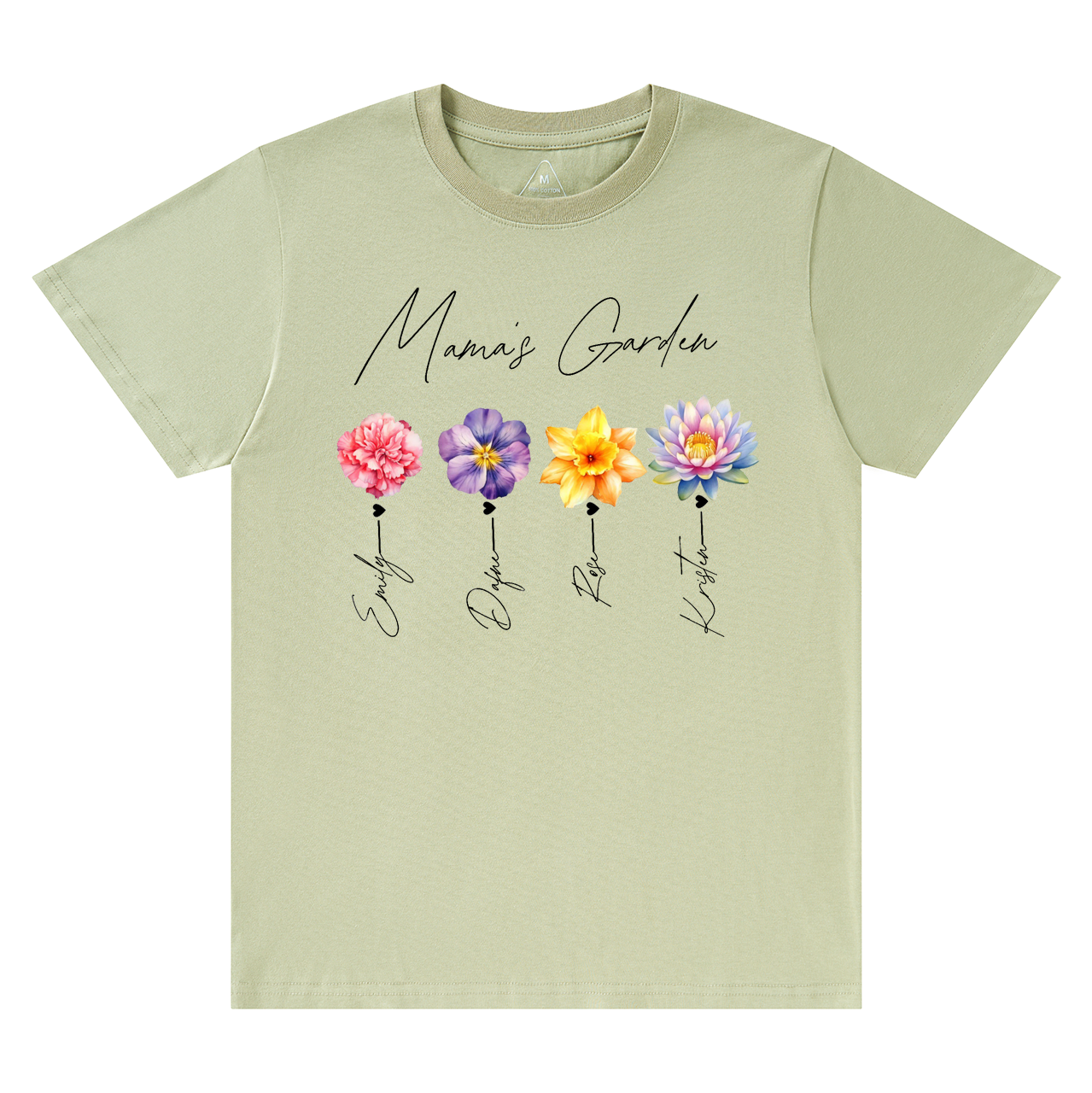 Personalized Kids Name Mama's Garden T-Shirts