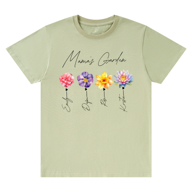 Personalized Kids Name Mama's Garden T-Shirts