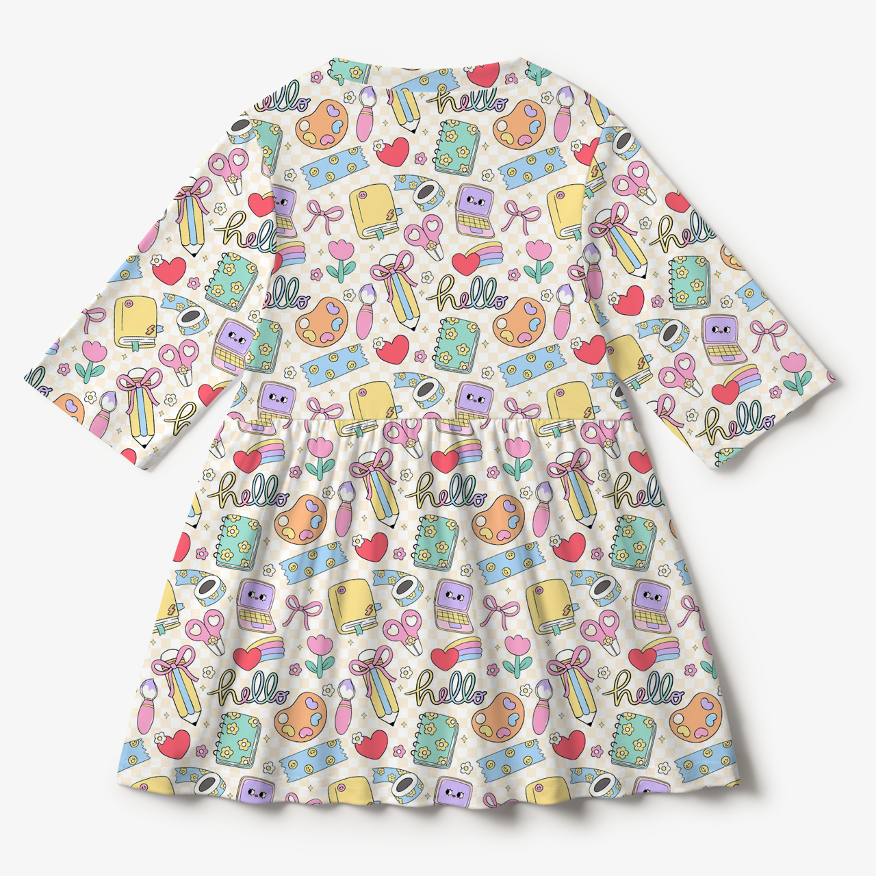 Hello, School All Over Print Kids Dress