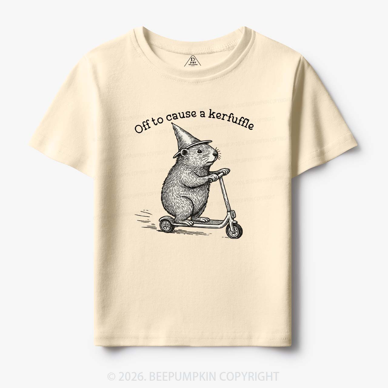 Off To Cause A Kerfuffle Groundhog Scooter Toddler&Kid's Tees
