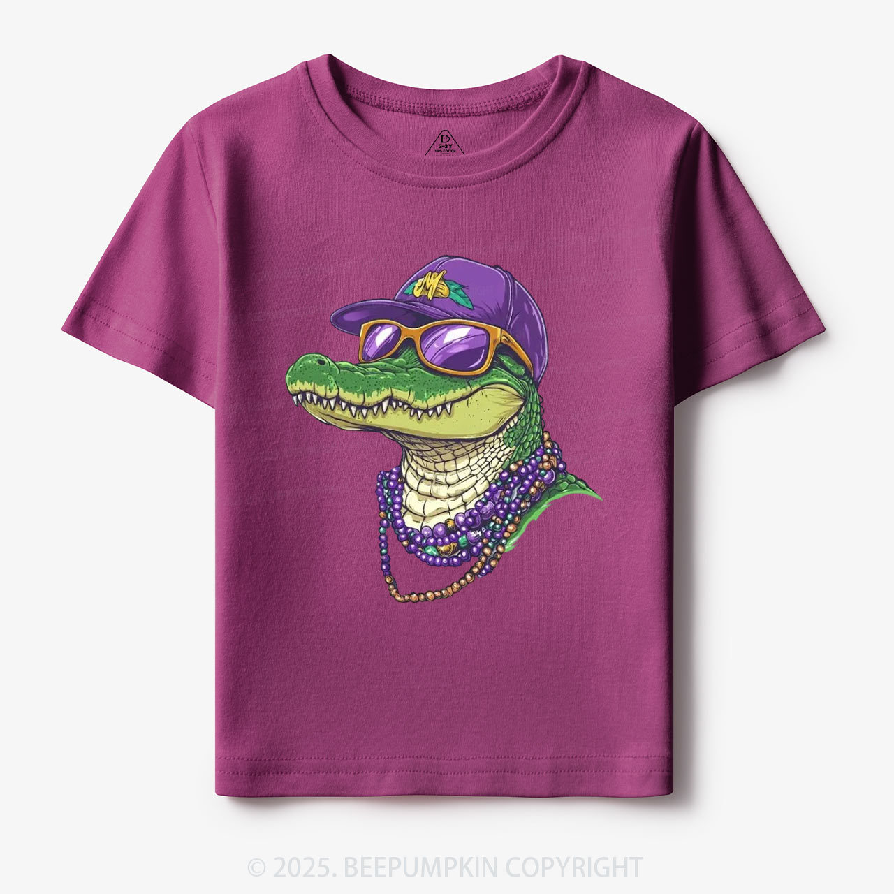 Alligator Mardi Gras Toddler&Kid's Tees Beepumpkin