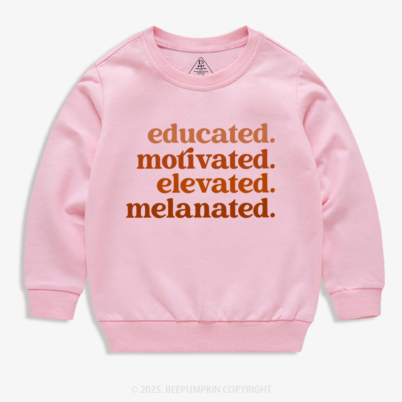 Educated Motivated Melanated  Kid's Sweatshirt