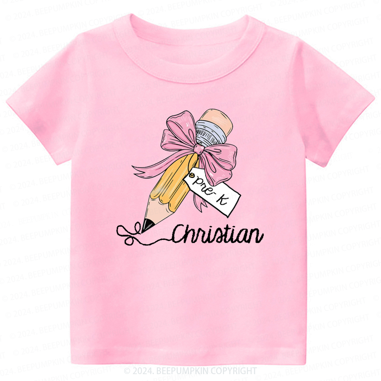 Personalized Pencil Back To School Toddler&Kids Tees 