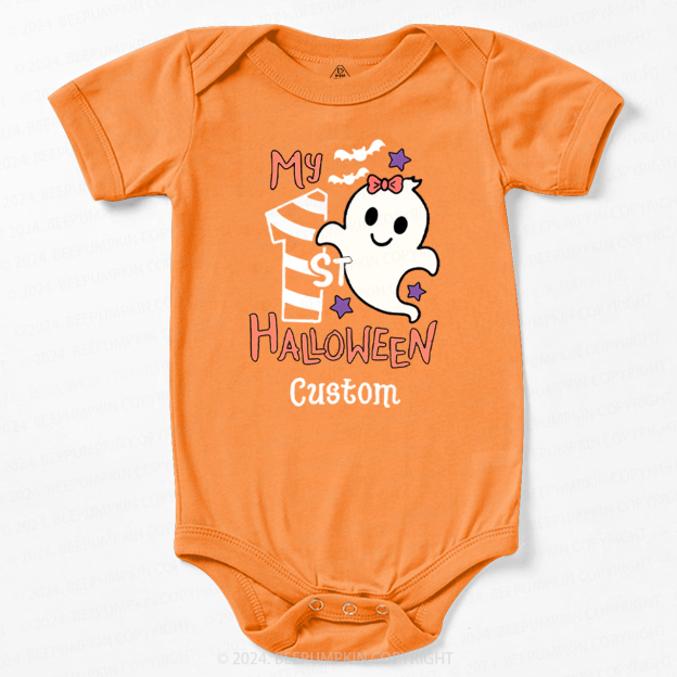 Personalised My 1st Halloween Trick Treat Baby Bodysuits 