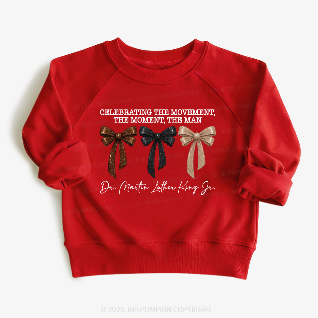 Golden Dream Bows Black  History Month Kid's Sweatshirt