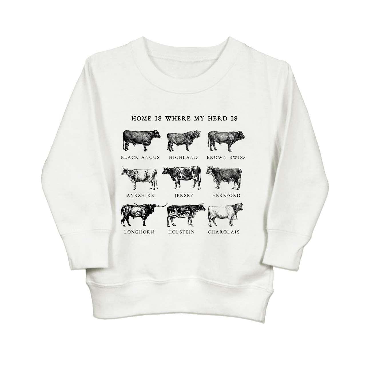 Home Is Where My Herd Is Kids Sweatshirt