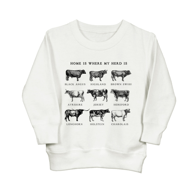 Home Is Where My Herd Is Kids Sweatshirt