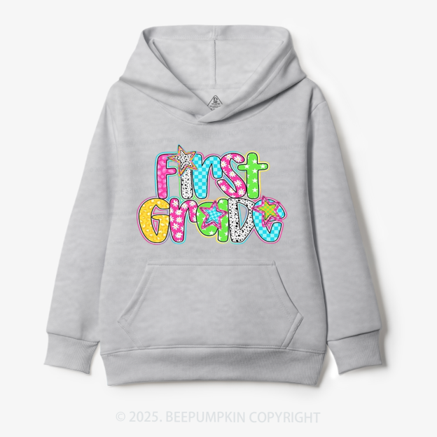 Personalized Grade Glow Up Kid's Hoodies Beepumpkin