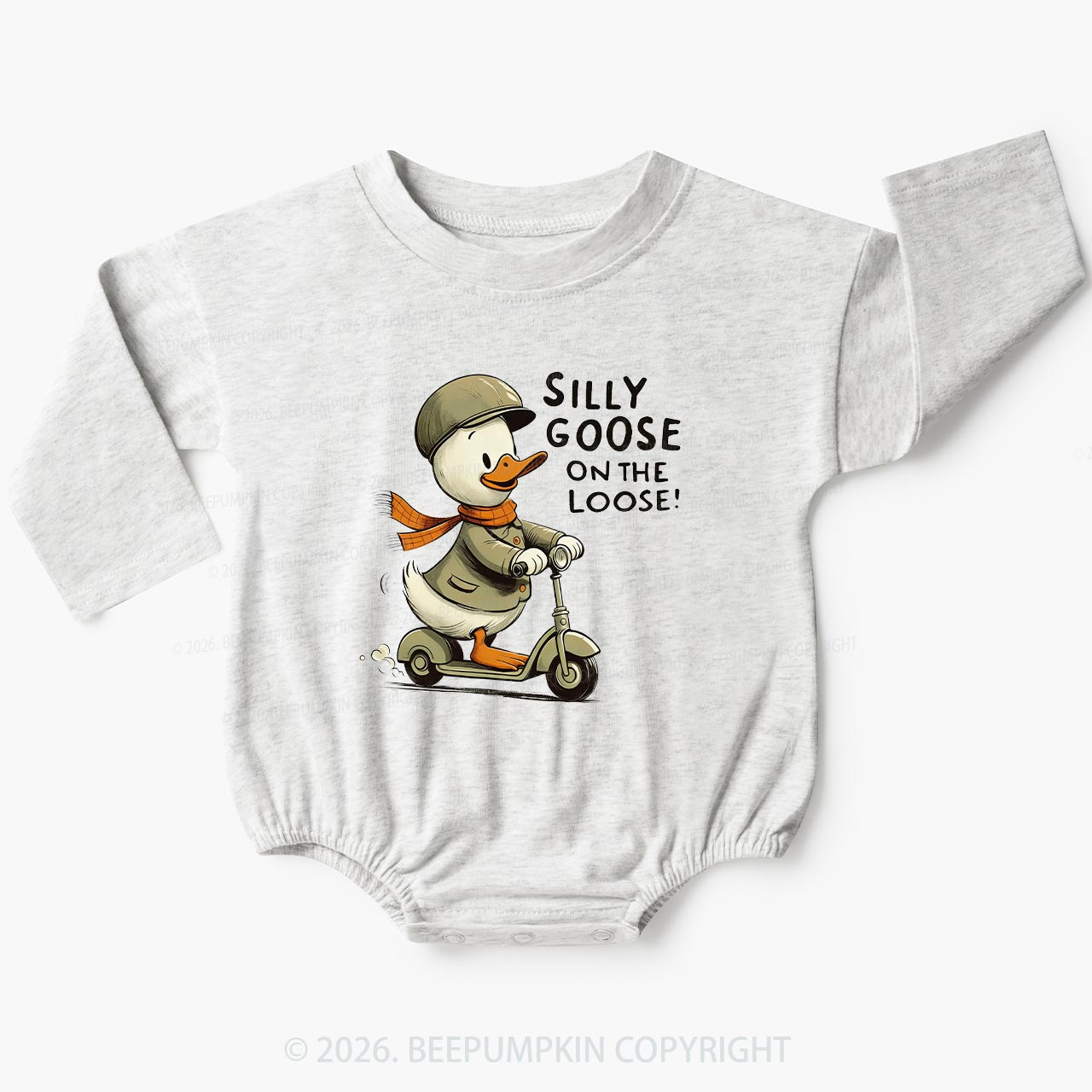  Silly Goose on the Loose Funny Baby Bubble Romper
