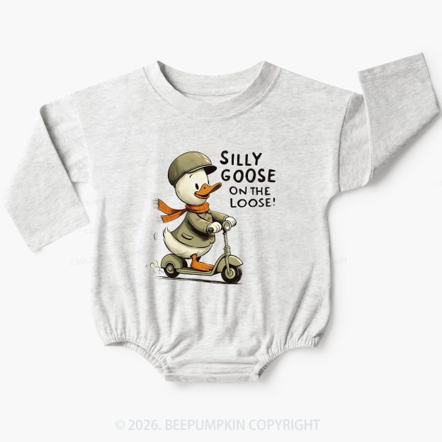  Silly Goose on the Loose Funny Baby Bubble Romper