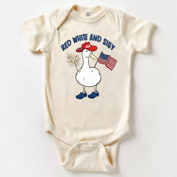 Red White And Silly Goose Bodysuit Beepumpkin
