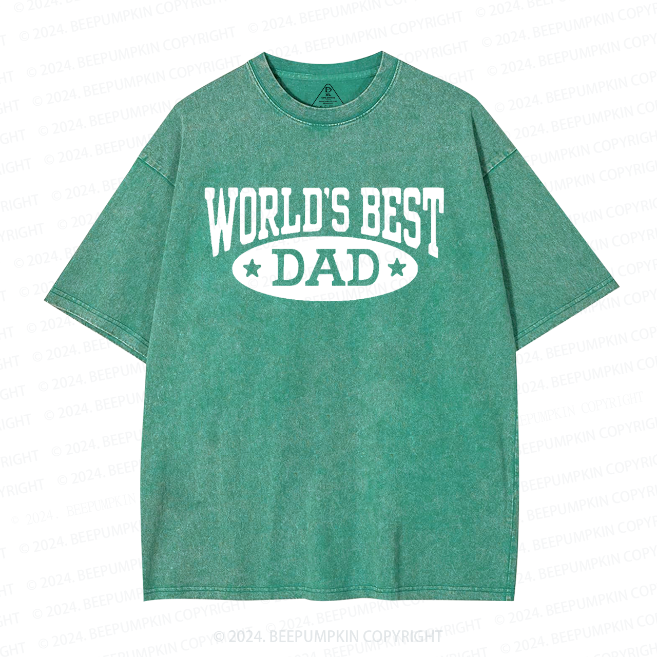 World's Best Dad Washed T-Shirts 