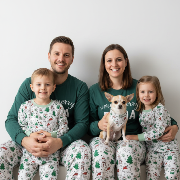Personalized Very Merry All-Over Print Family Matching Pajama Sets