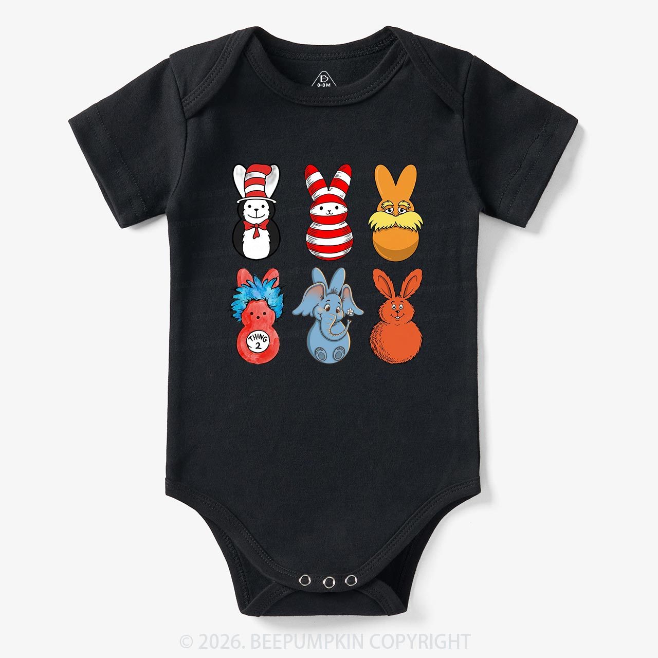 Storybook Bunny Tumbler Baby Bodysuit