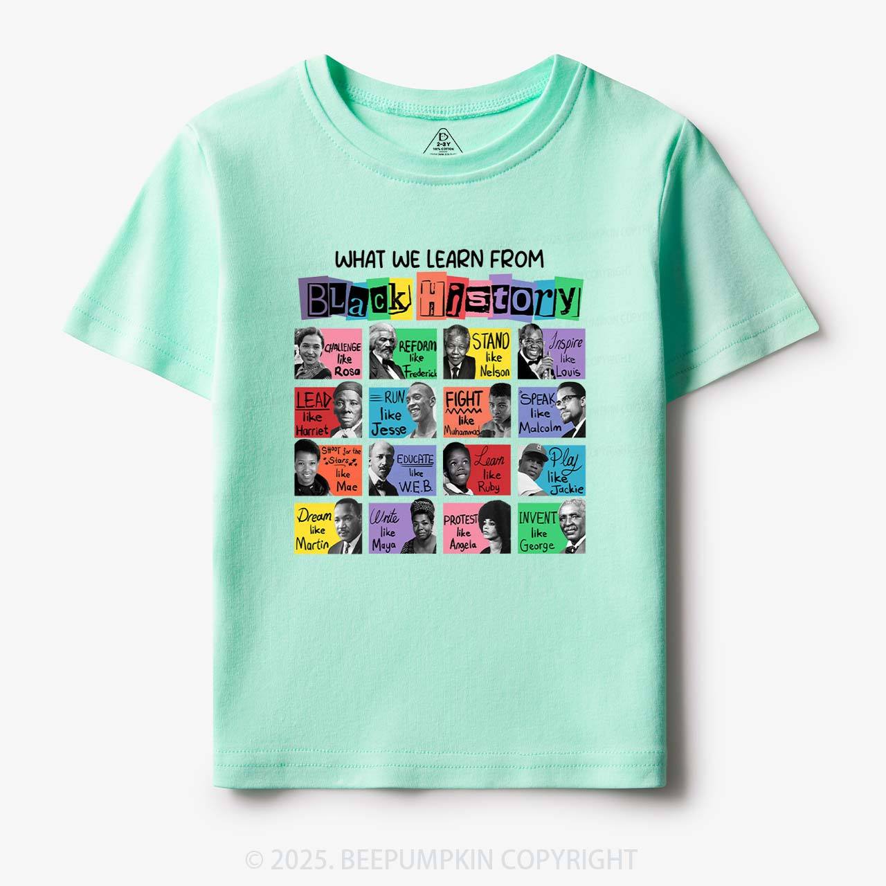 What We Learn From Black History Toddler&Kid's Tees Beepumpkin