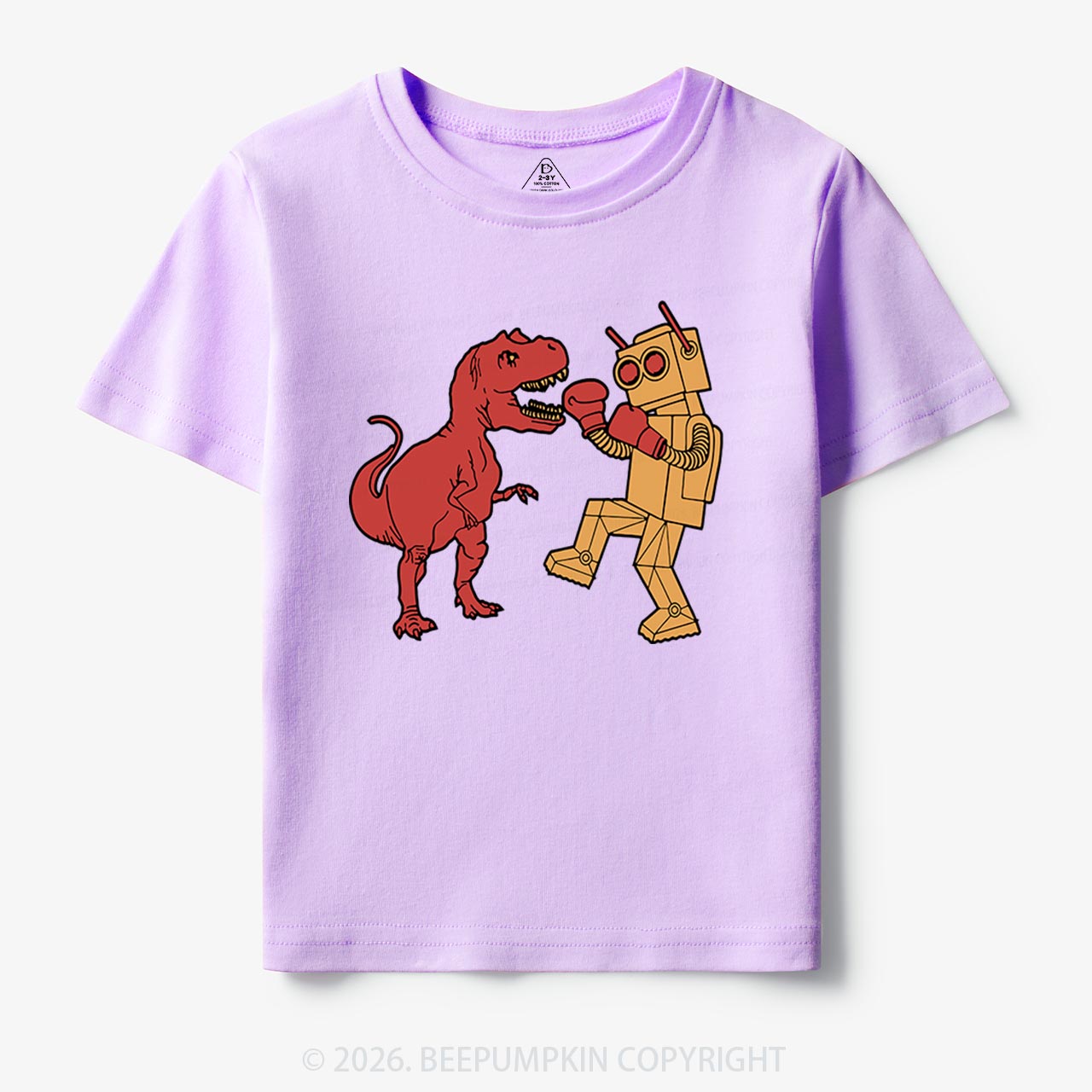 Kids Dinosaur Vs Robot Kids Shirt