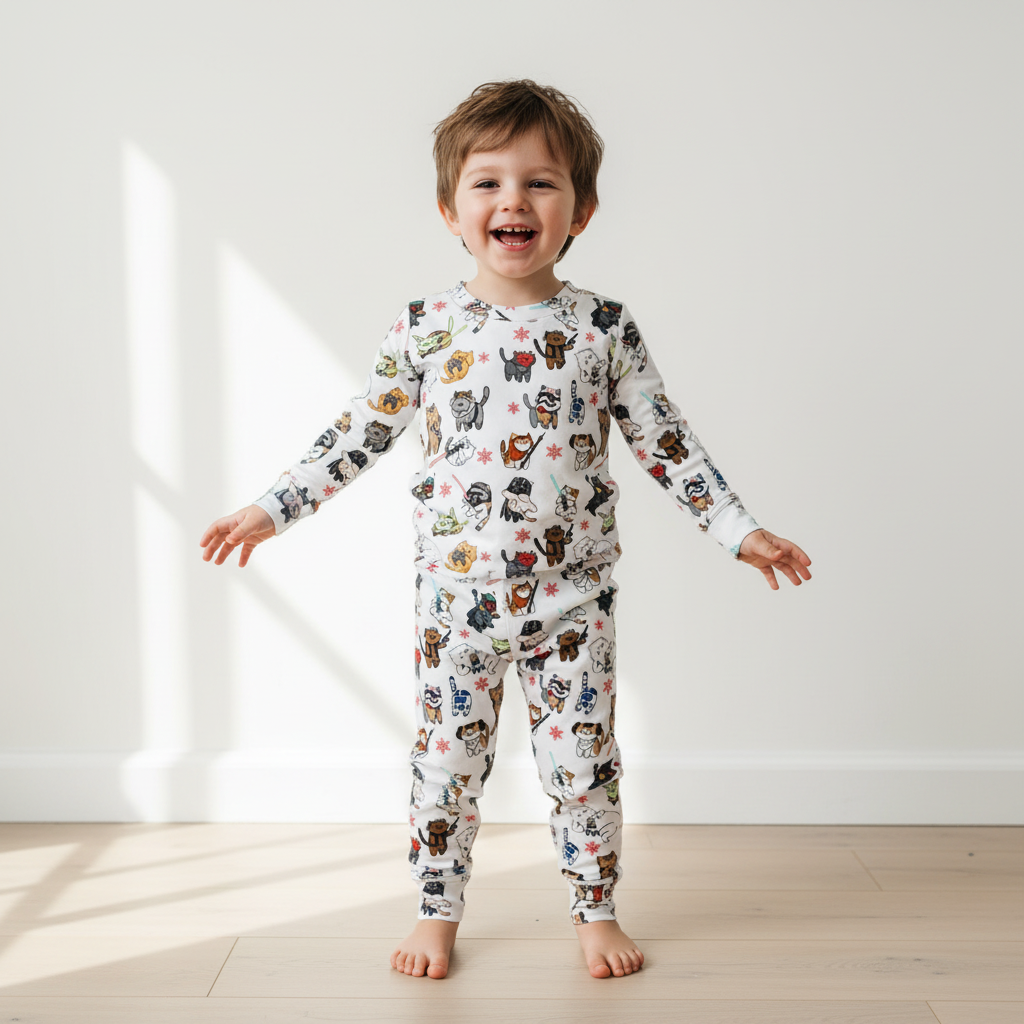 Meow Cats Two-Piece Pajama Set For Kids