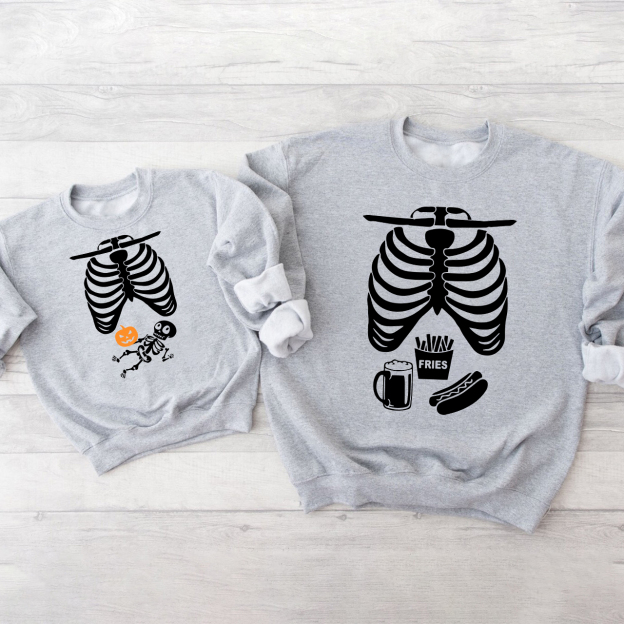 Halloween Skeleton Family Matching Sweatshirts