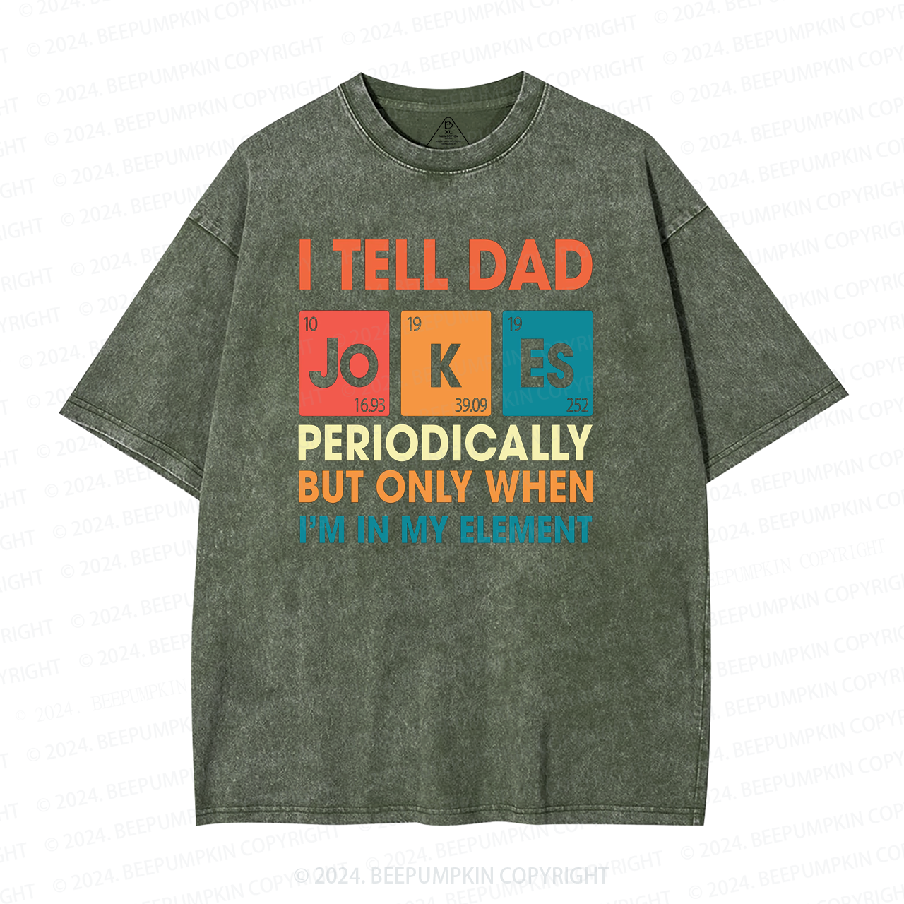 I Tell Dad Jokes Washed T-Shirts 