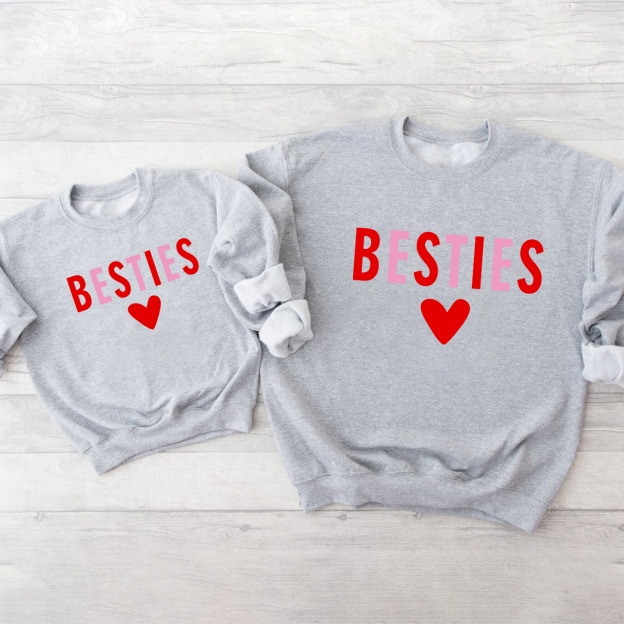 Pretty Besties Mommy And Me Matching Swetshirt