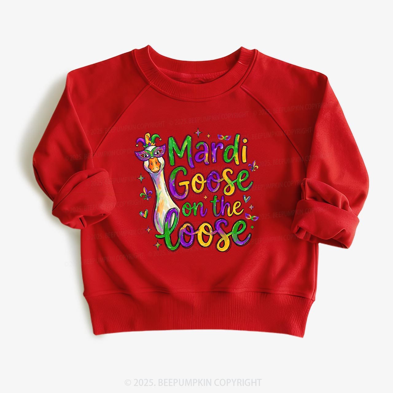 Mardi Gras Goose Kid's Sweatshirt