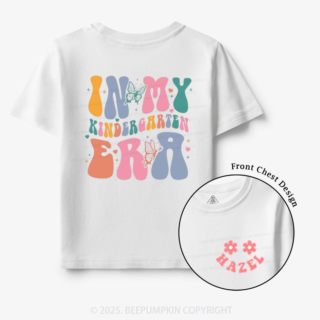 Personalized Colorful Kinder Toddler&Kid's Tees Beepumpkin