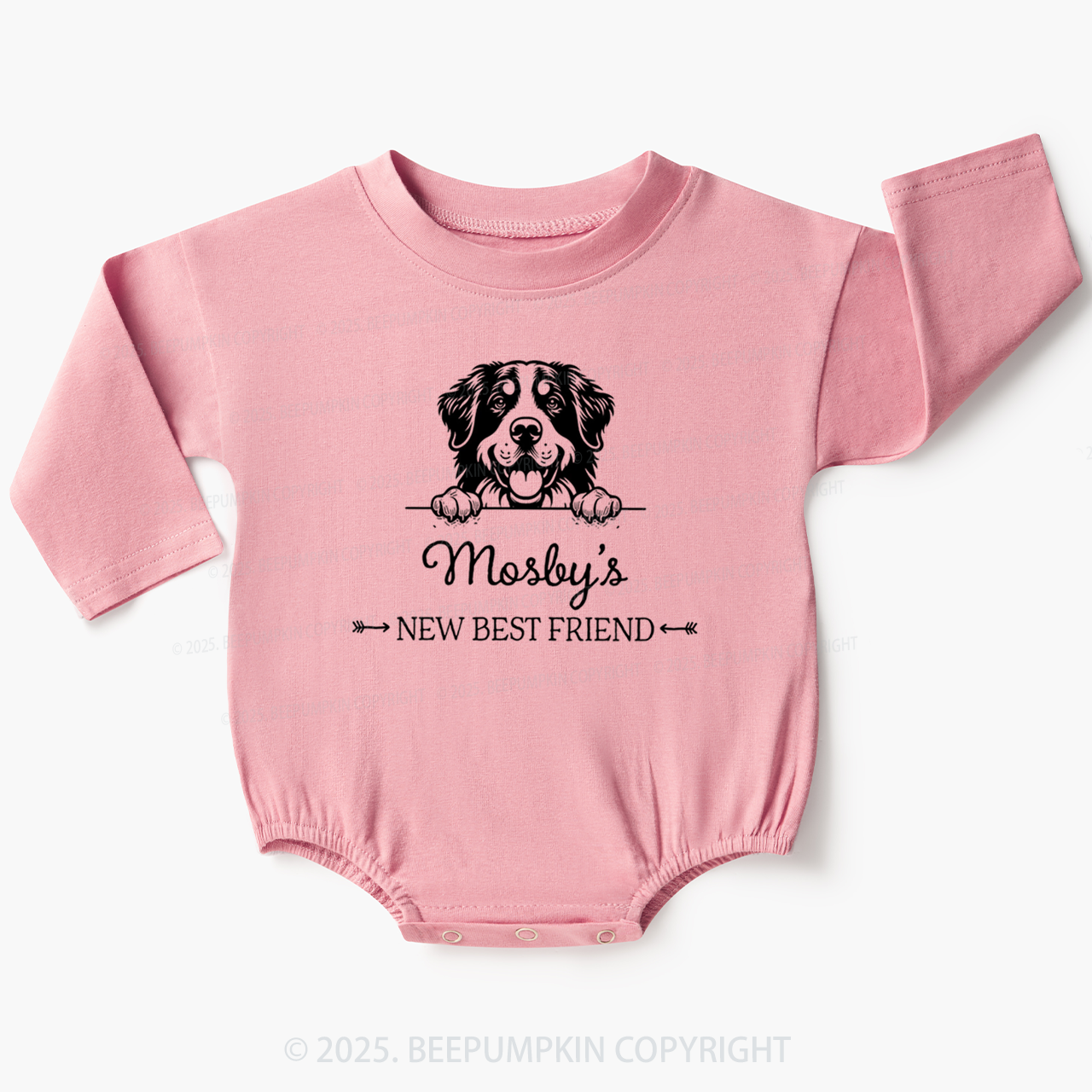Personalized New Best Friend Baby Bubble Romper Beepumpkin
