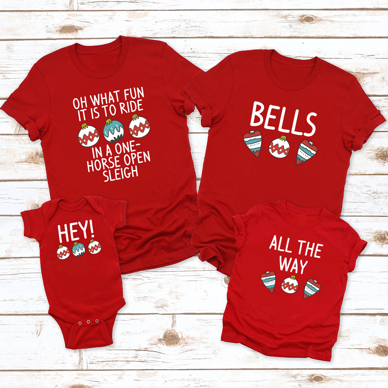 Hey Bells Christmas Family Matching Shirt