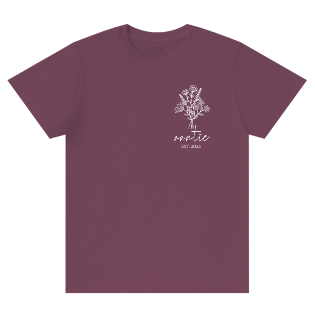 Personalize Auntie Est T-Shirts 