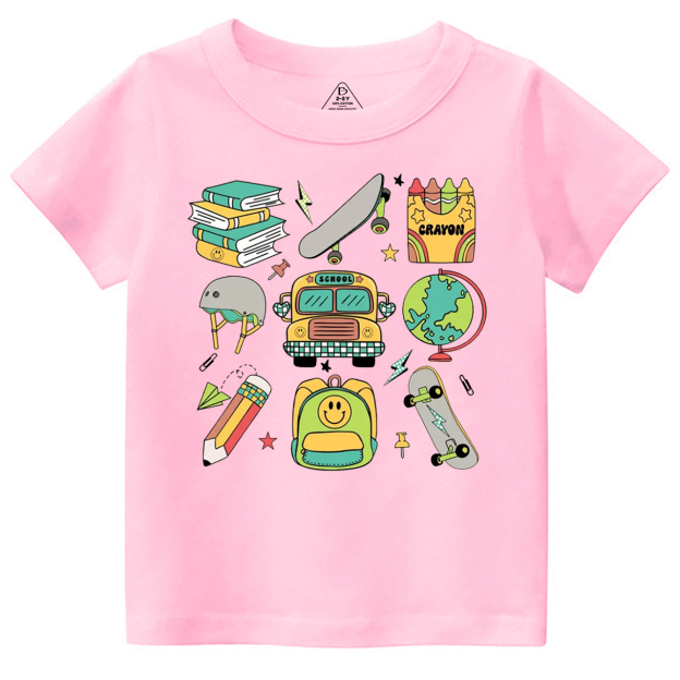 Boys Retro Back To School Toddler&Kid's Tees Beepumpkin 
