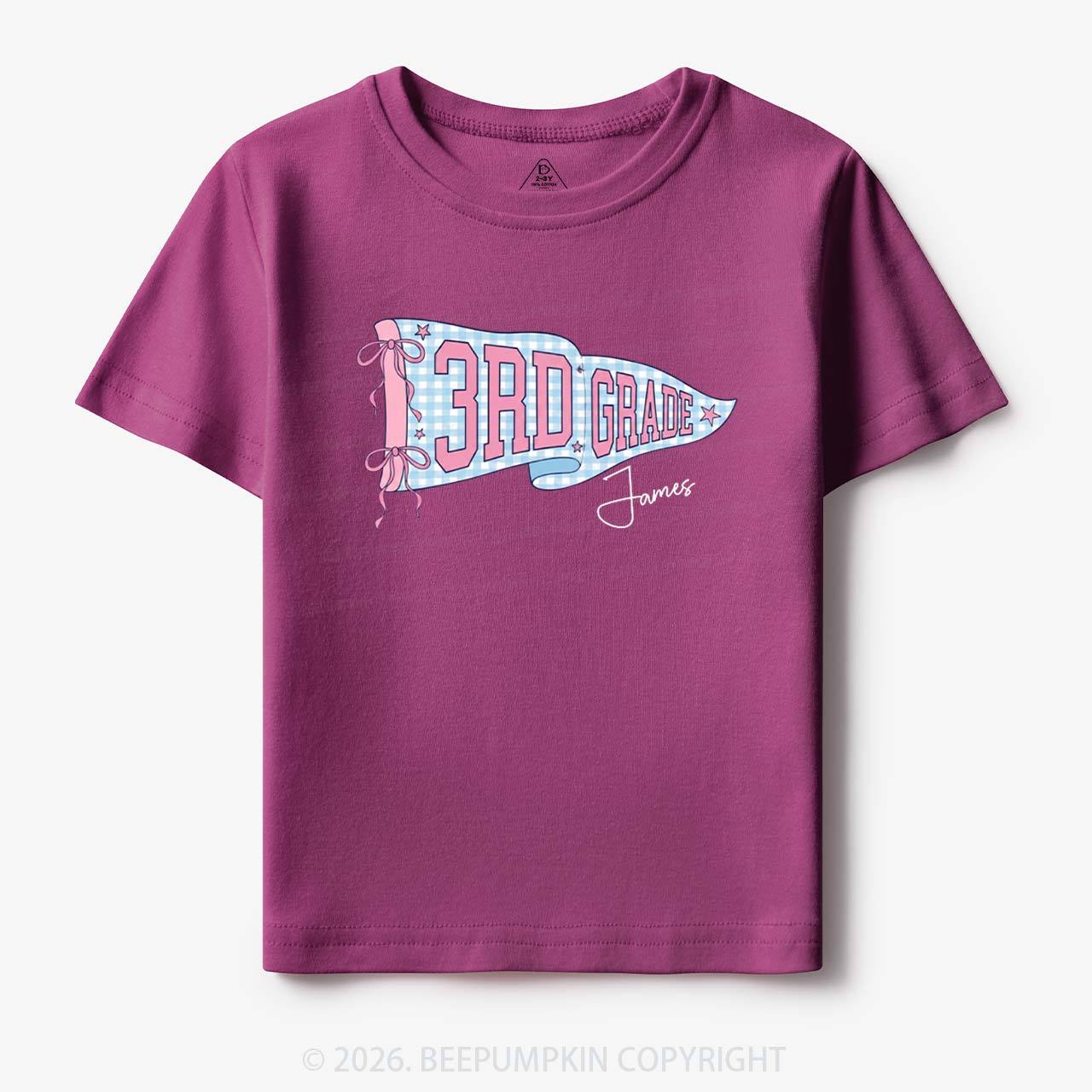 Personalized Name Grade Flag Collection Toddler&Kid's Tees