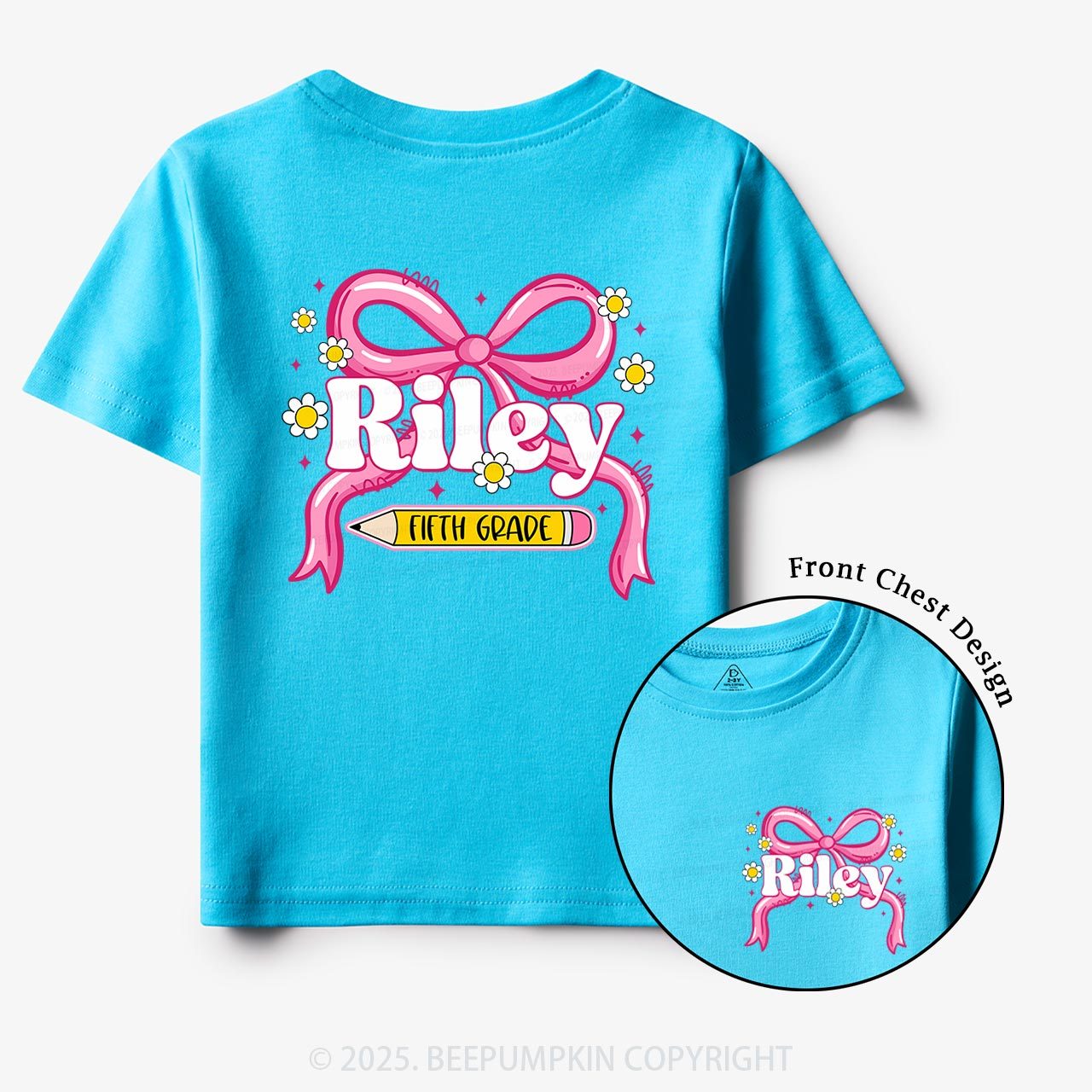 Personalized First Grade Girly  Toddler&Kid's Tees Beepumpkin