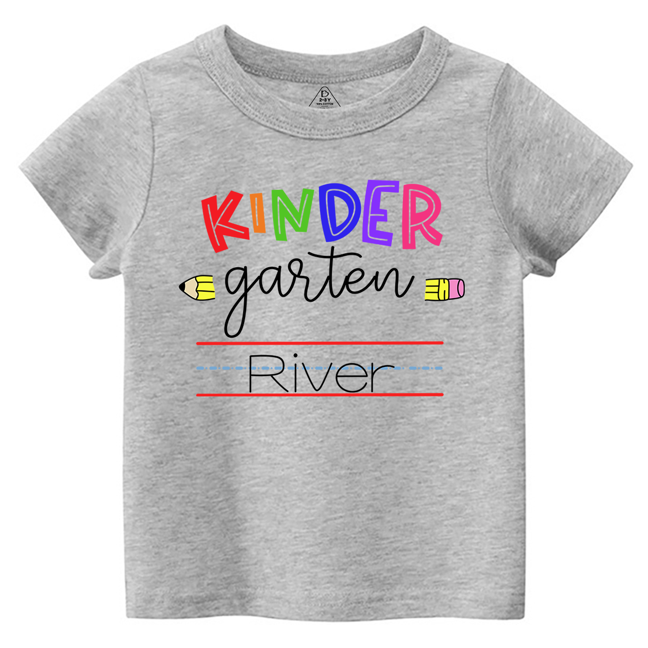 Personalized Kindergarten Line Name Shirt