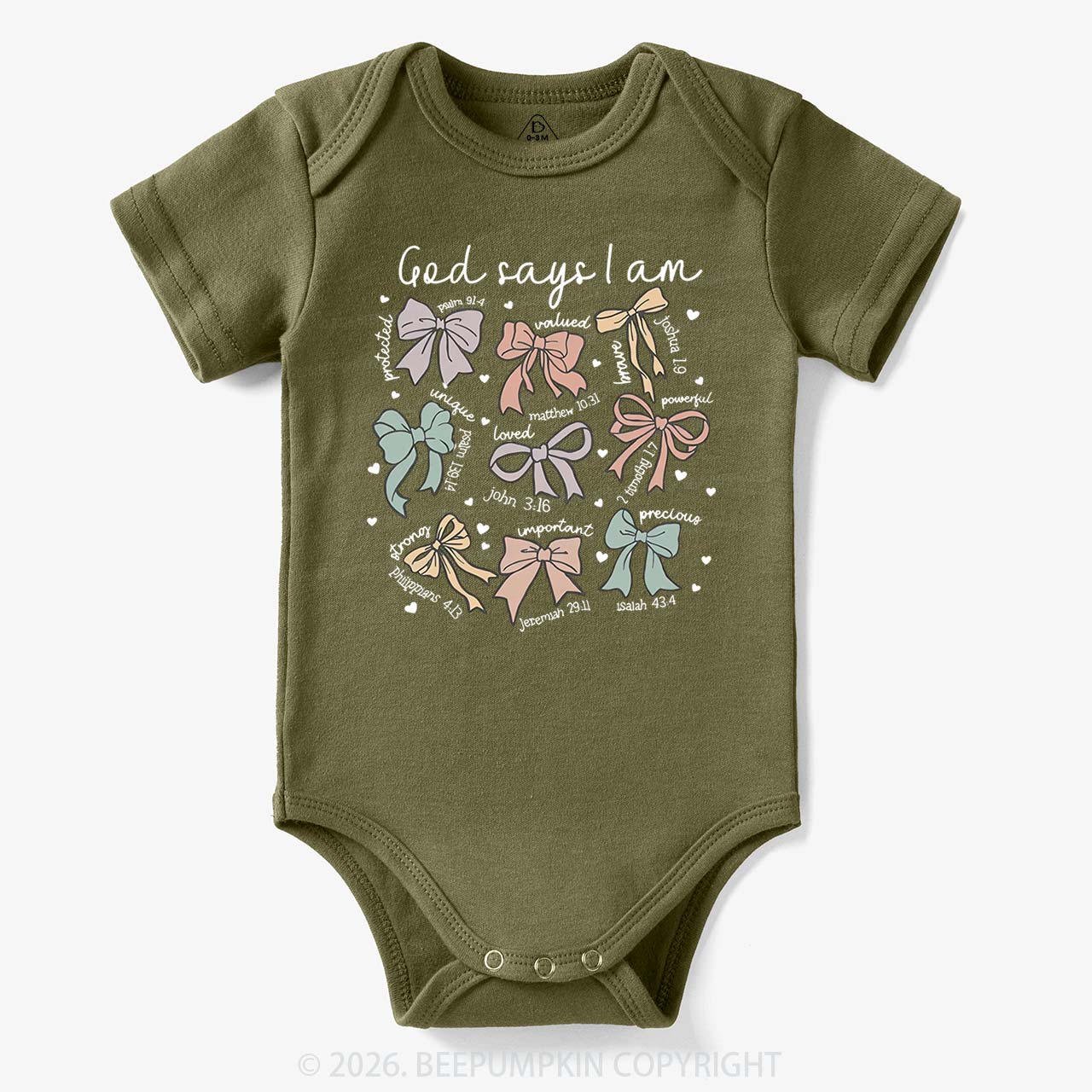 Jesus Gifts God Says I Am Girl Baby Bodysuit
