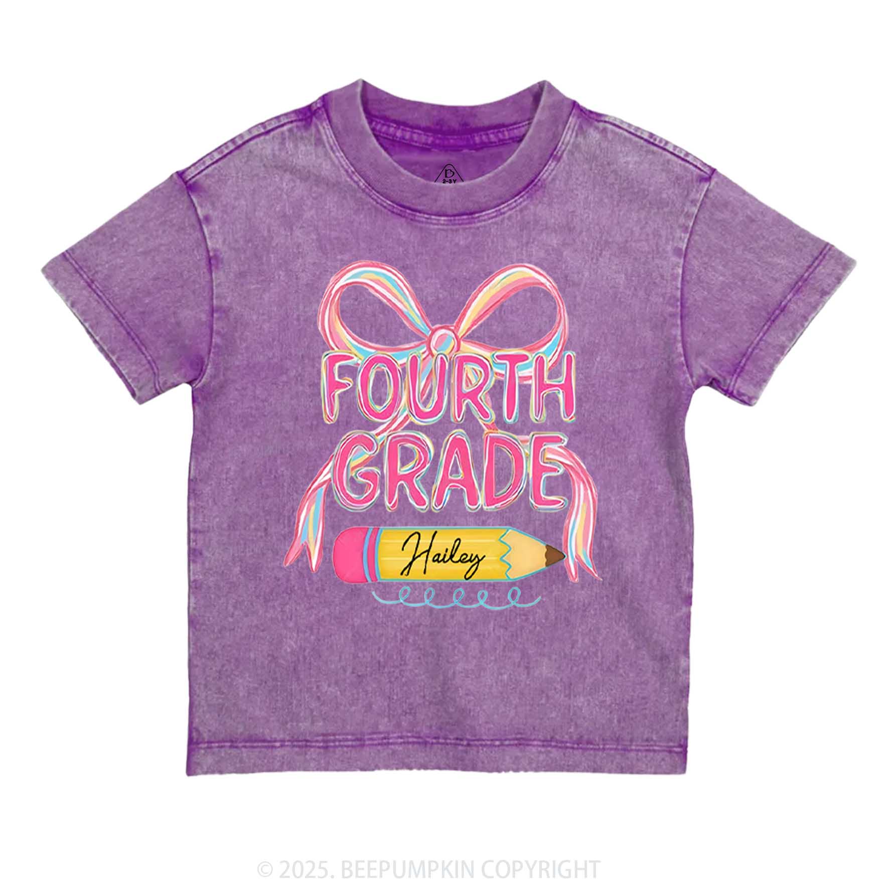 Personalized School Days Toddler&Kids Washed Tees