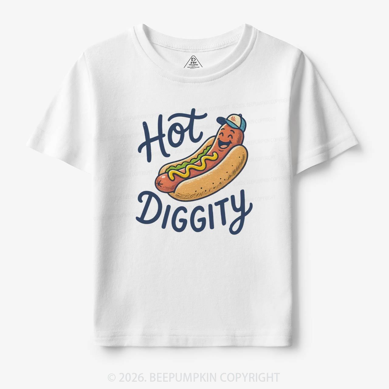 Hot Diggity Funny Hot Dog Retro Toddler&Kid's Tees