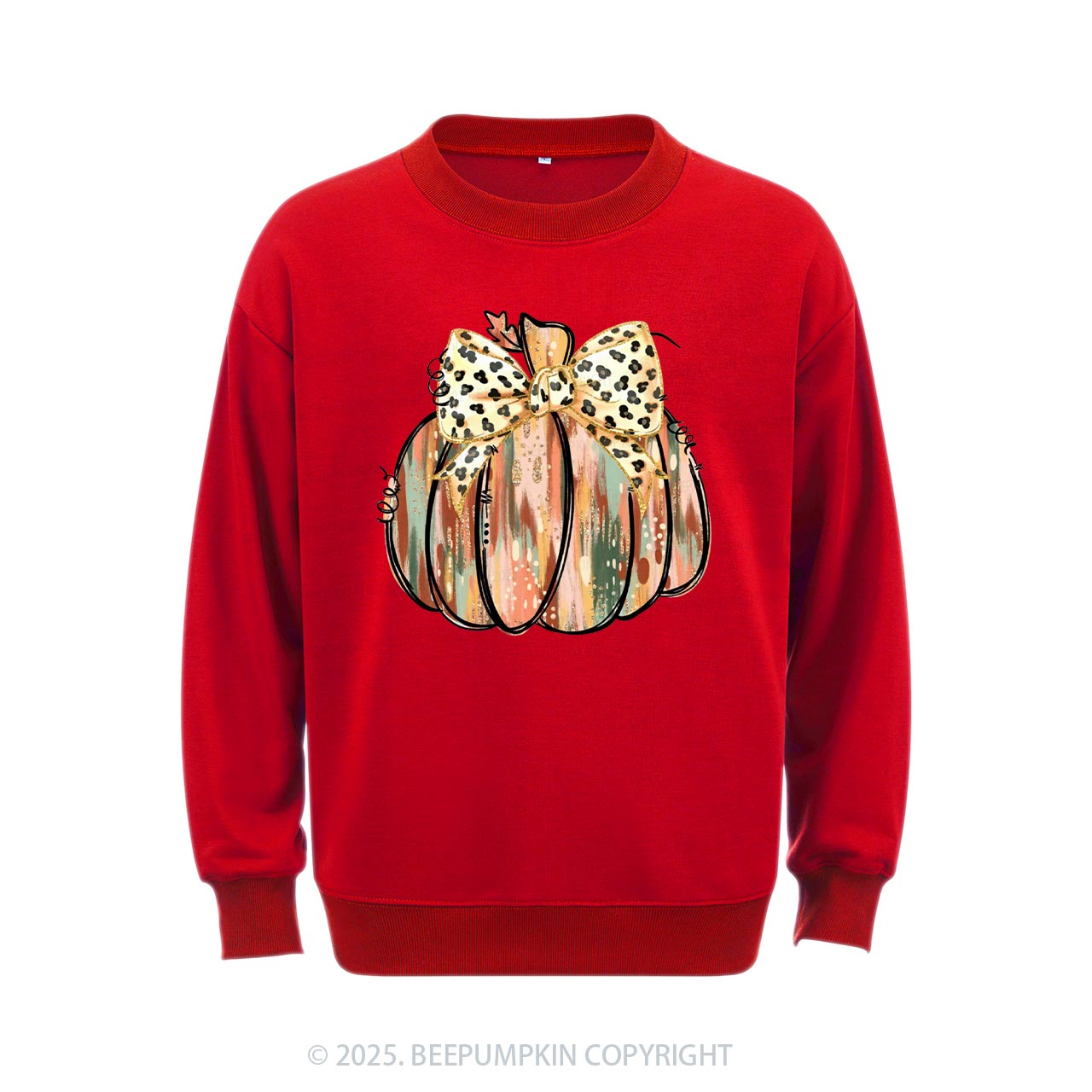 Colorful Coquette Gold Glitter Pumpkin Sweatshirt Beepumpkin