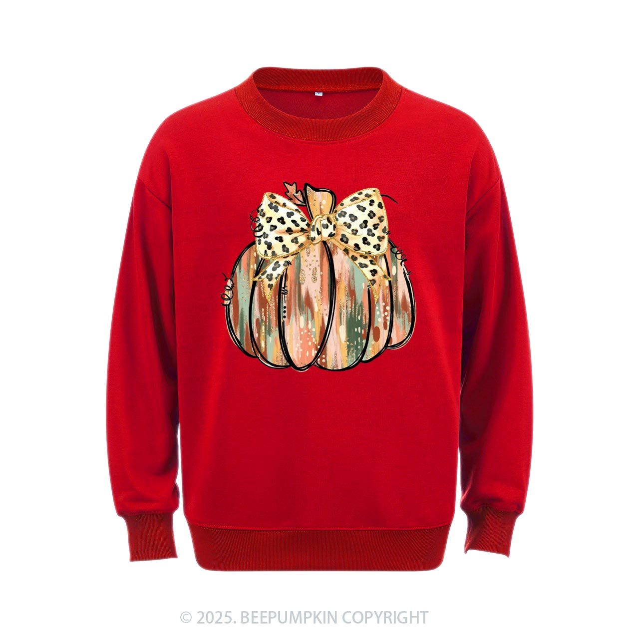 Colorful Coquette Gold Glitter Pumpkin Sweatshirt Beepumpkin