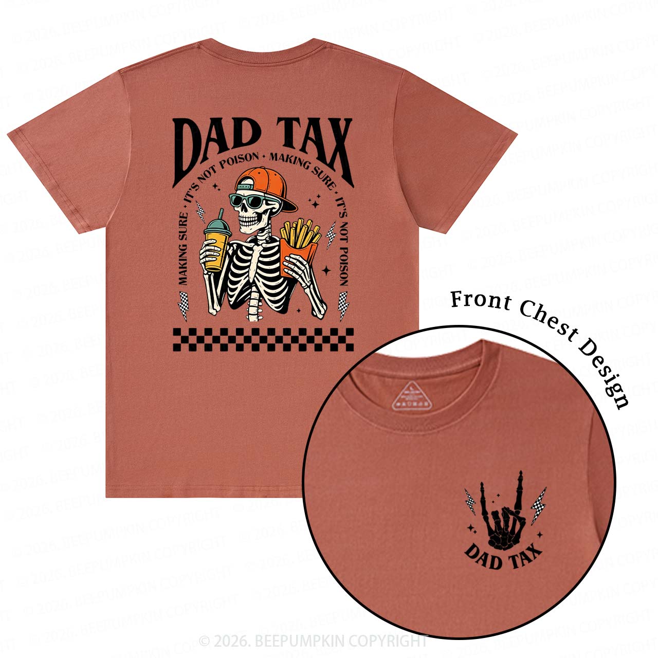 Funny Dad Tax Skeleton T-Shirts