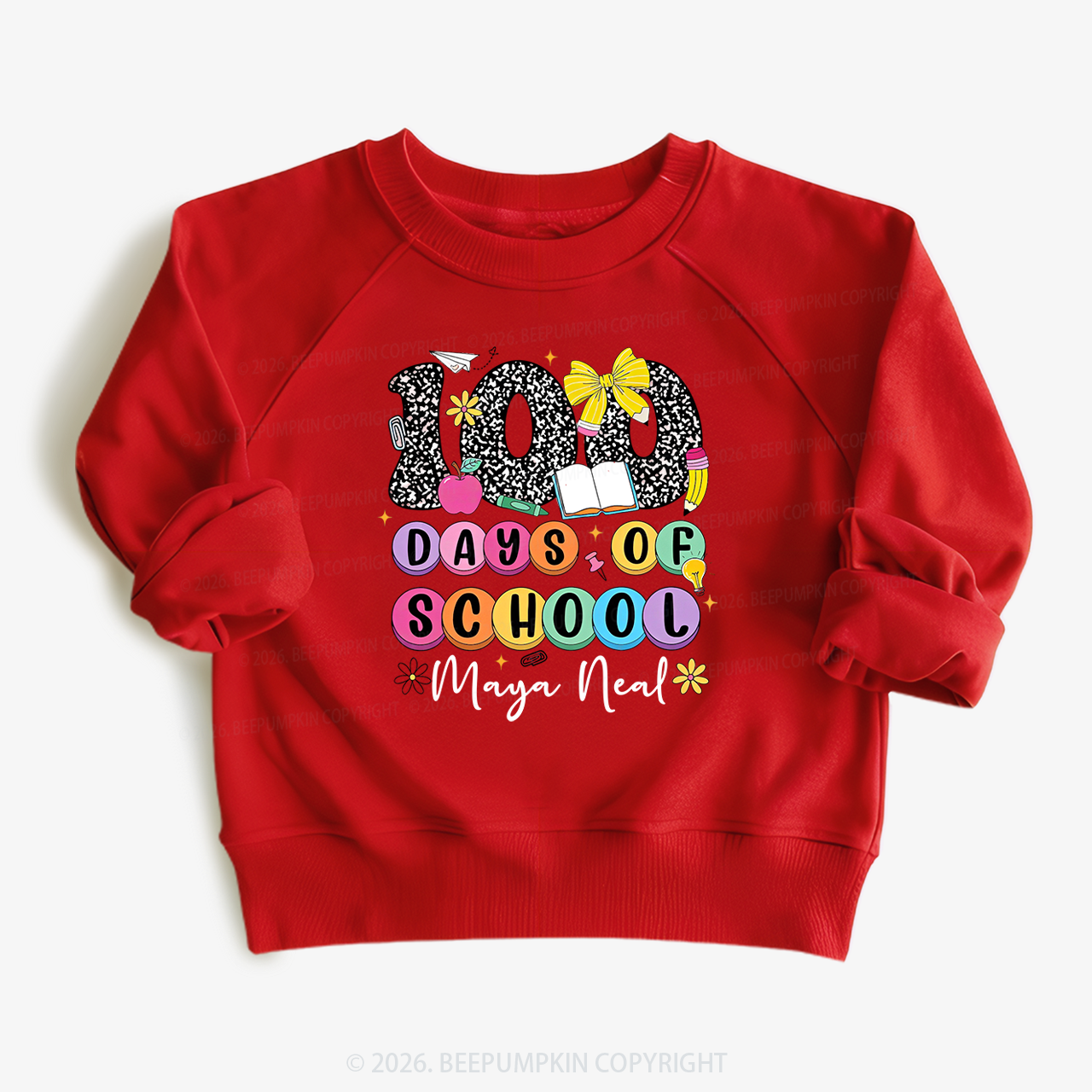 Personalized 100 Days Smarter and Sweeter Toddler&Kid's Sweatshirt