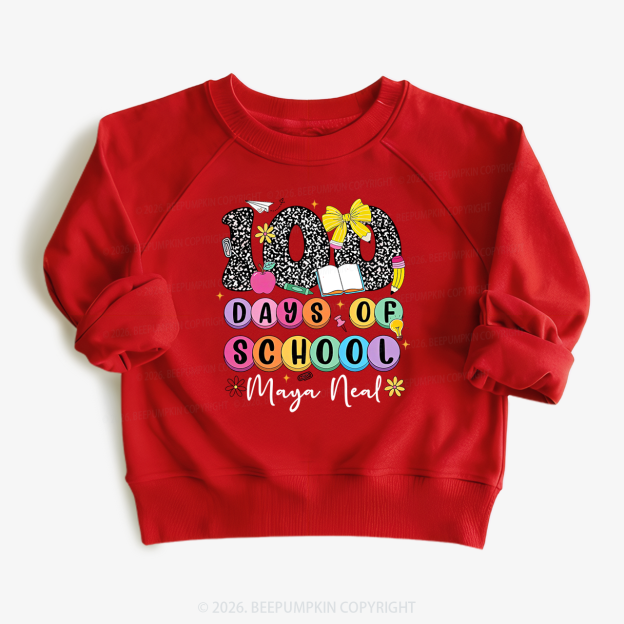 Personalized 100 Days Smarter and Sweeter Toddler&Kid's Sweatshirt