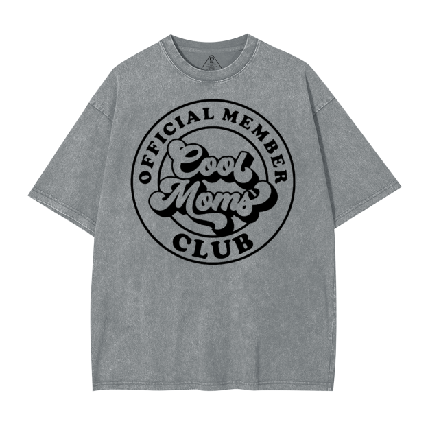 Official Member Cool Moms Club Washed T-Shirts