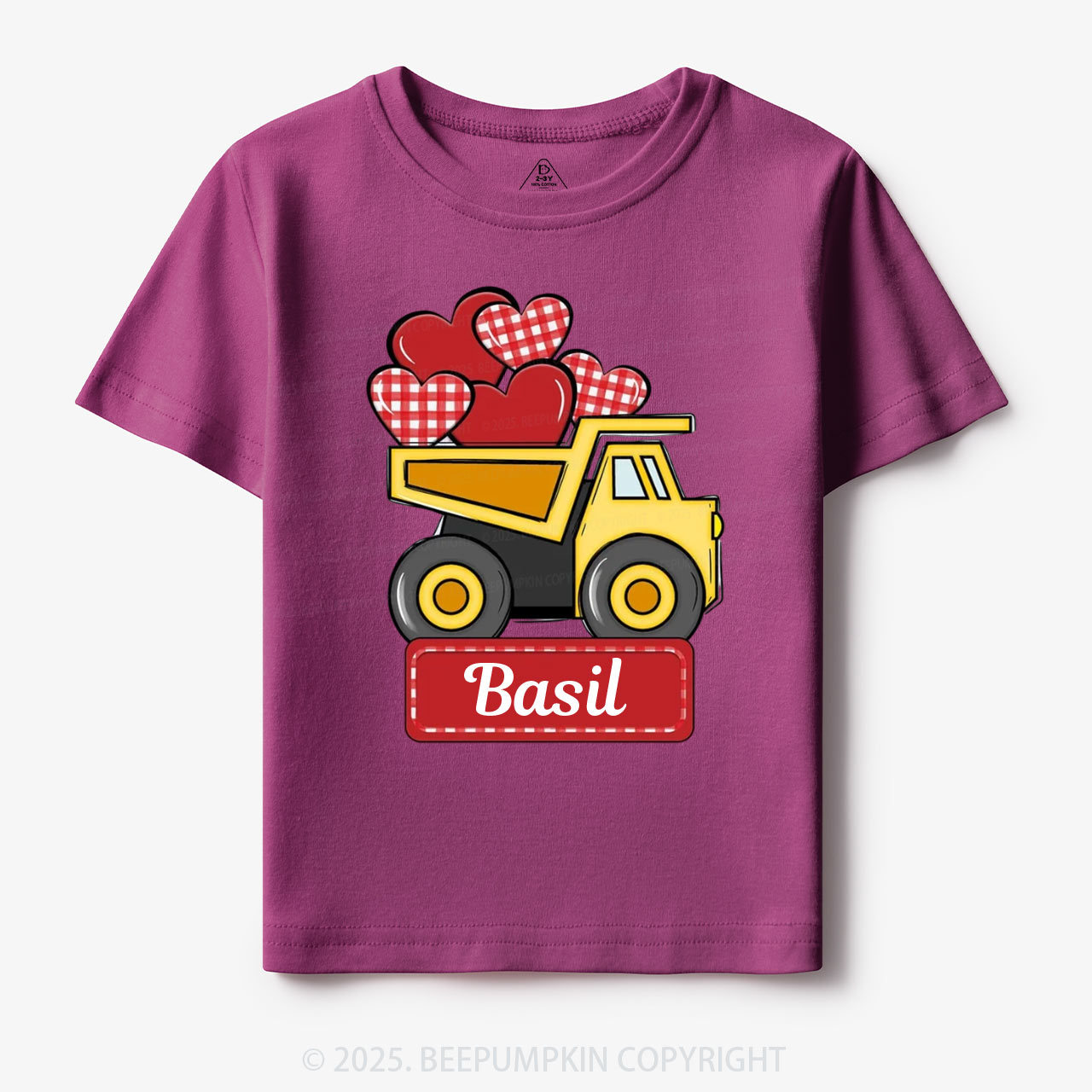 Personalized Truck Valentine Toddler&Kid's Tees Beepumpkin