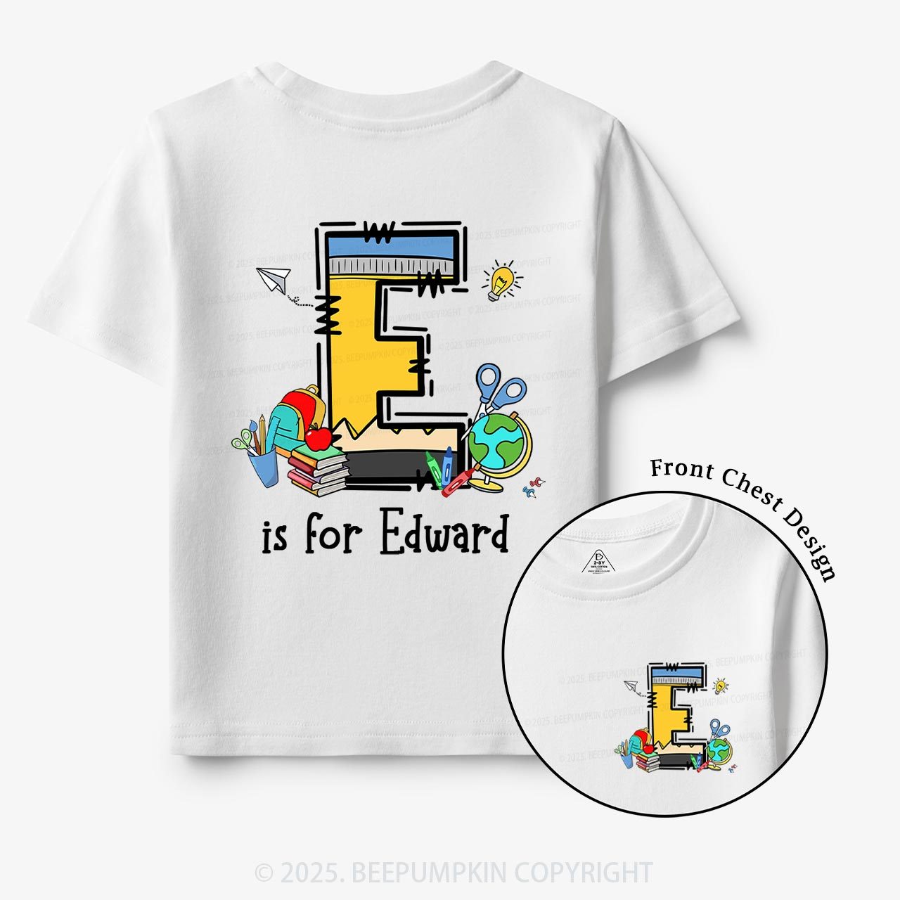 Personalized Alphabet Boy Name Toddler&Kid's Tees Beepumpkin