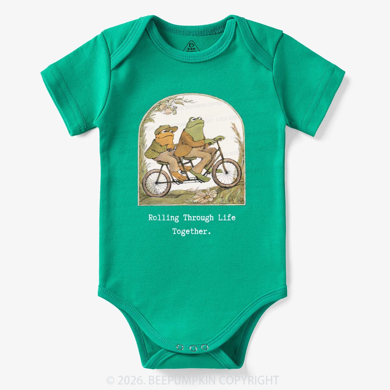 Frog and Toad Rolling Through Life with You Bodysuit