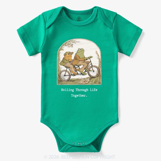 Frog and Toad Rolling Through Life with You Bodysuit