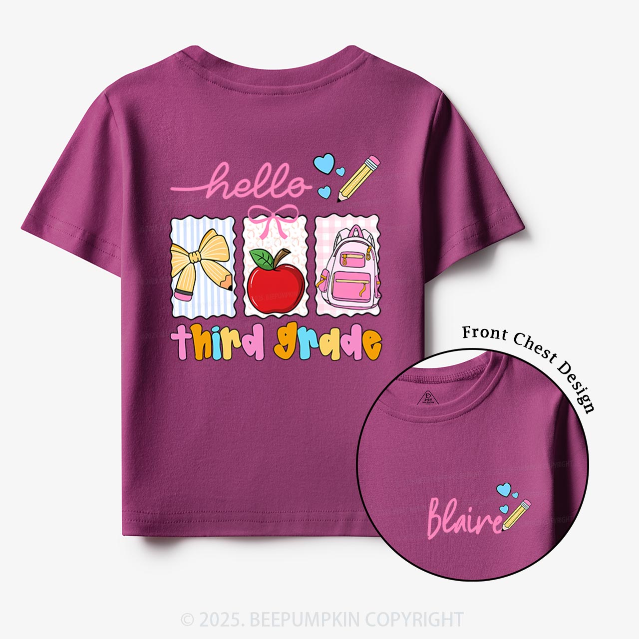Personalized Back To School Gift Package Toddler&Kid's Tees Beepumpkin